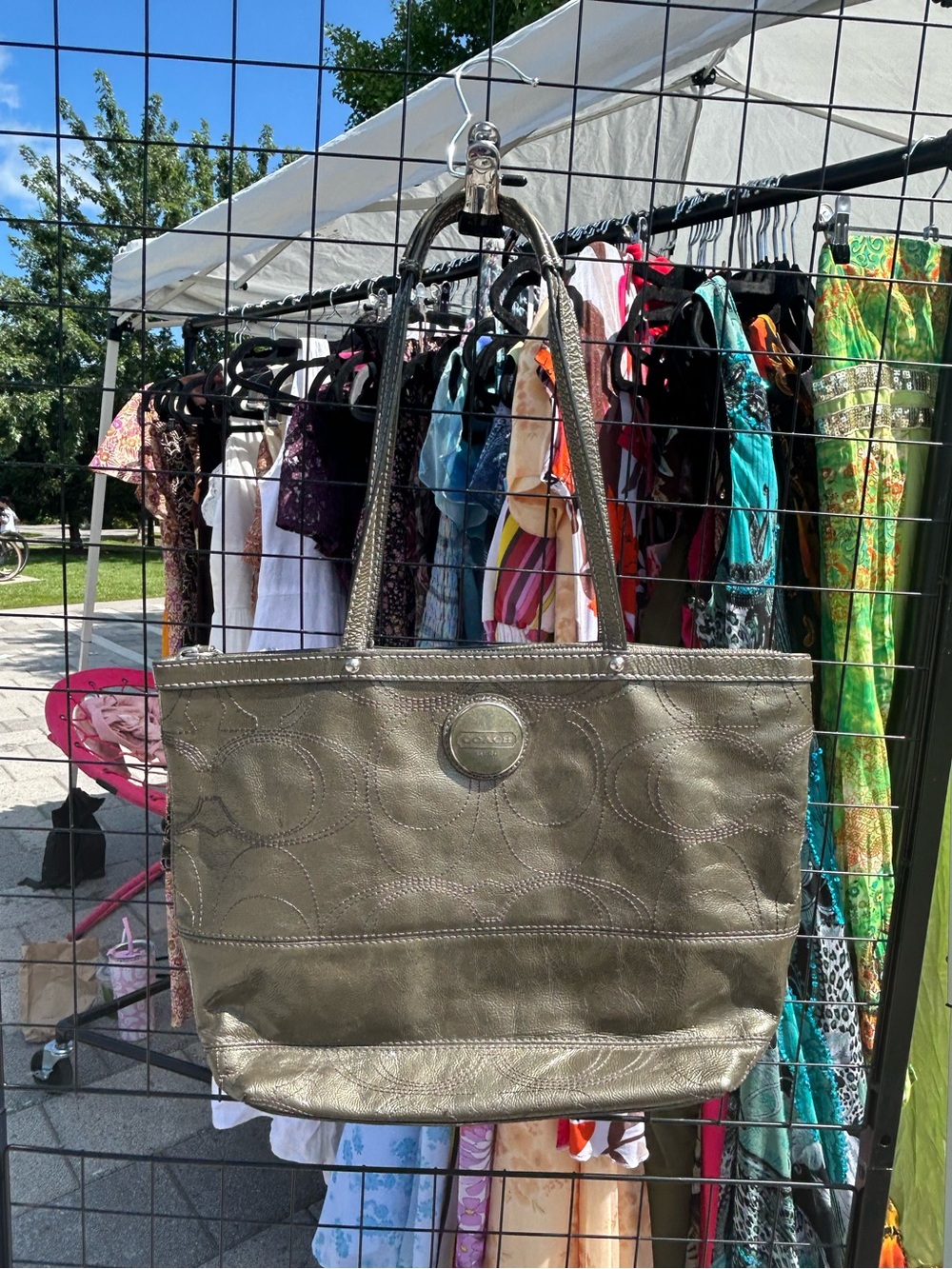 Coach signature monogram tote